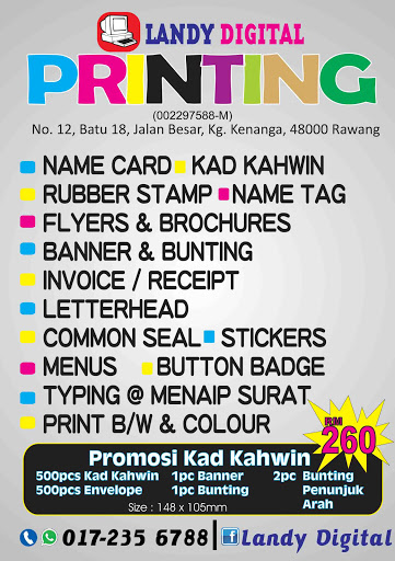 Landy Digital Printing, Printing in Rawang
